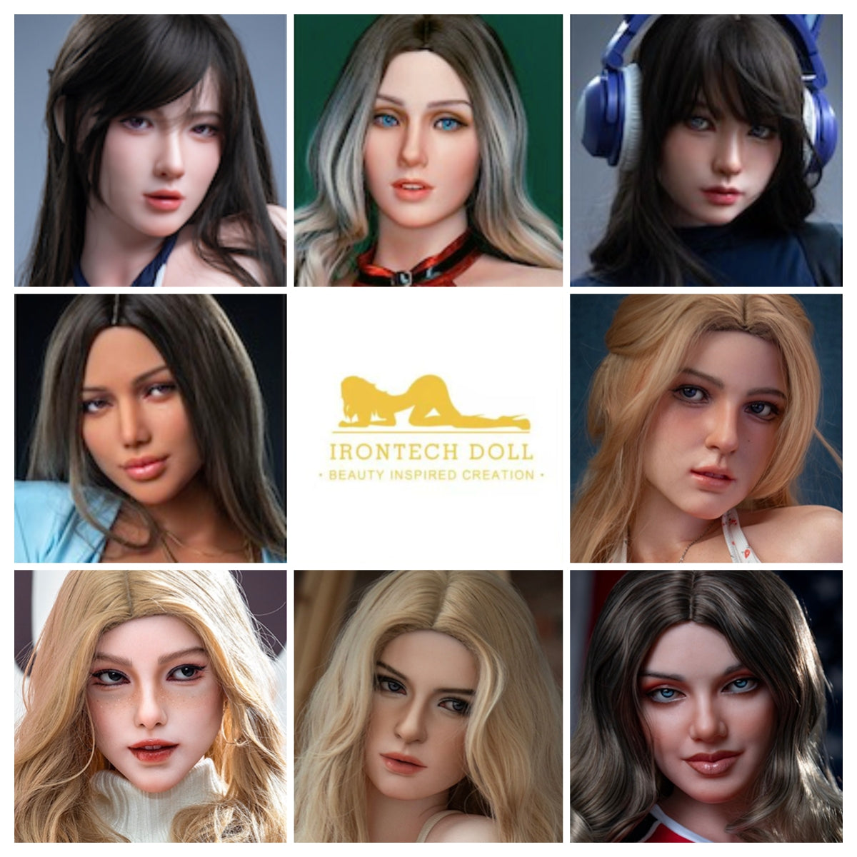 Irontech Sex Doll Silicone Heads