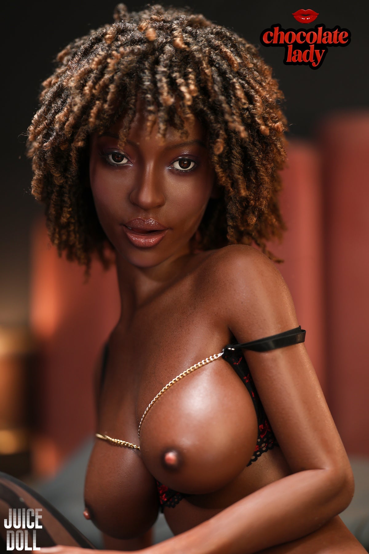 ChocolateLady Angel 159cm Ebony Silicone Sex Doll – Dark Skin F-Cup Doll