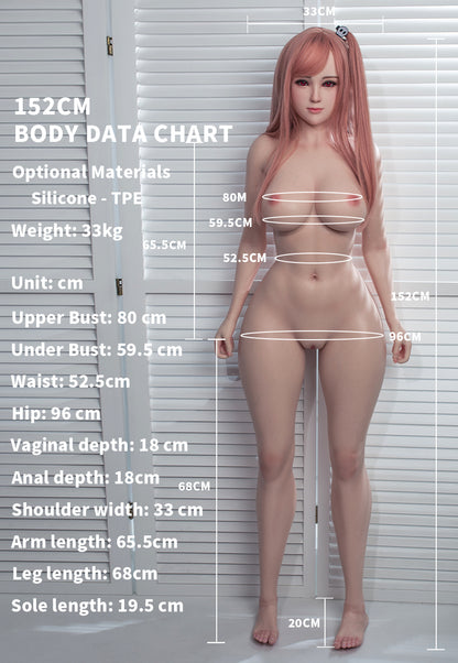 Jiusheng Una 152cm Full Silicone Doll with 125B Head – Elegant Realism