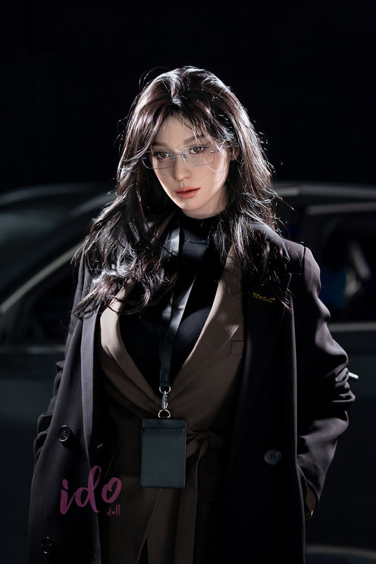 IDO Doll 170cm Full Silicone “Boss Lady” – Black-Haired Executive Seductress