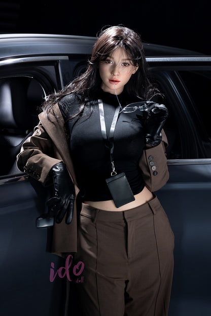 IDO Doll 170cm Full Silicone “Boss Lady” – Black-Haired Executive Seductress
