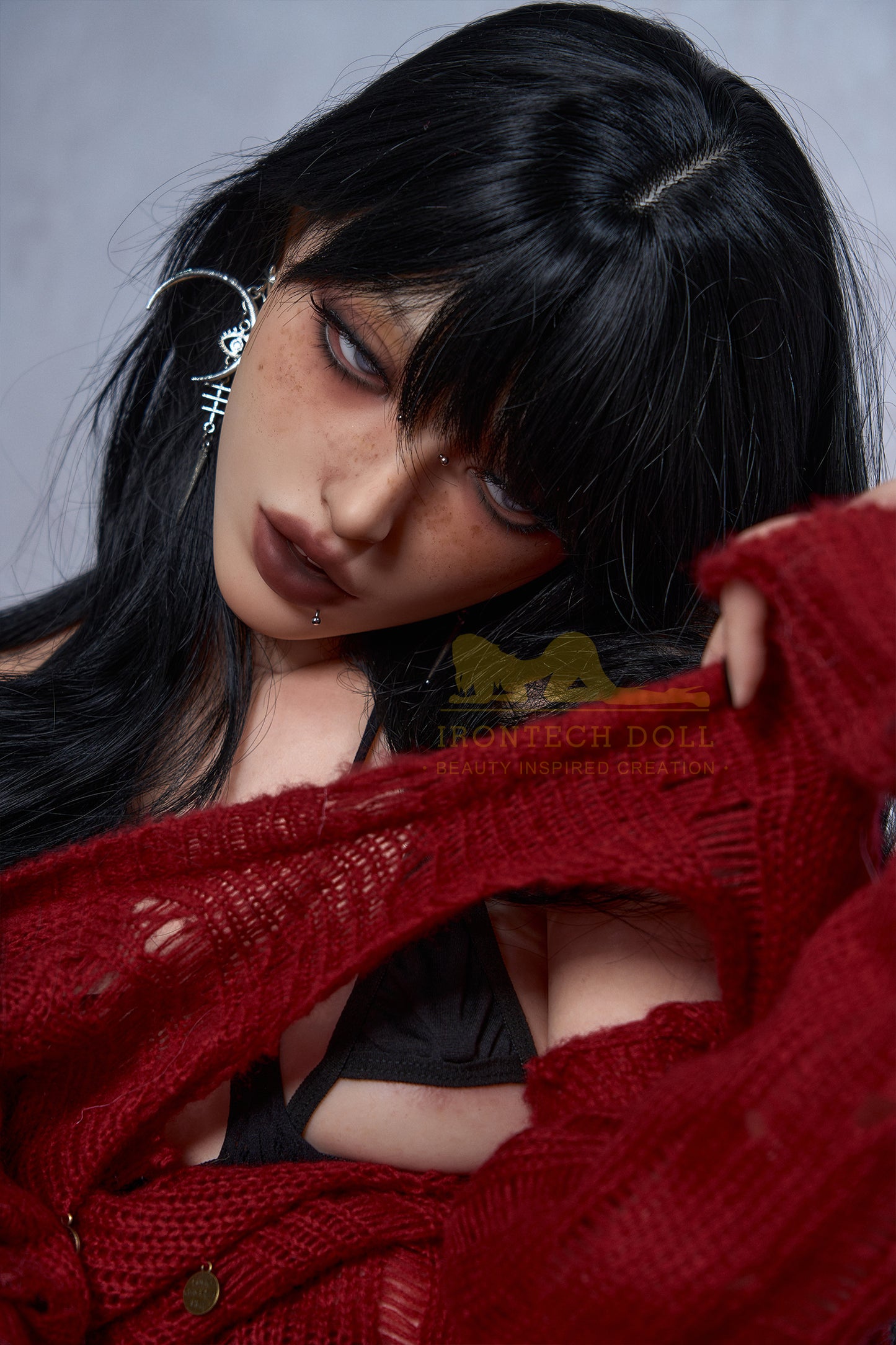 [161cm Minus] Gothic Queen • Irontech Doll Realistic Black-Haired Beauty Doll - B2