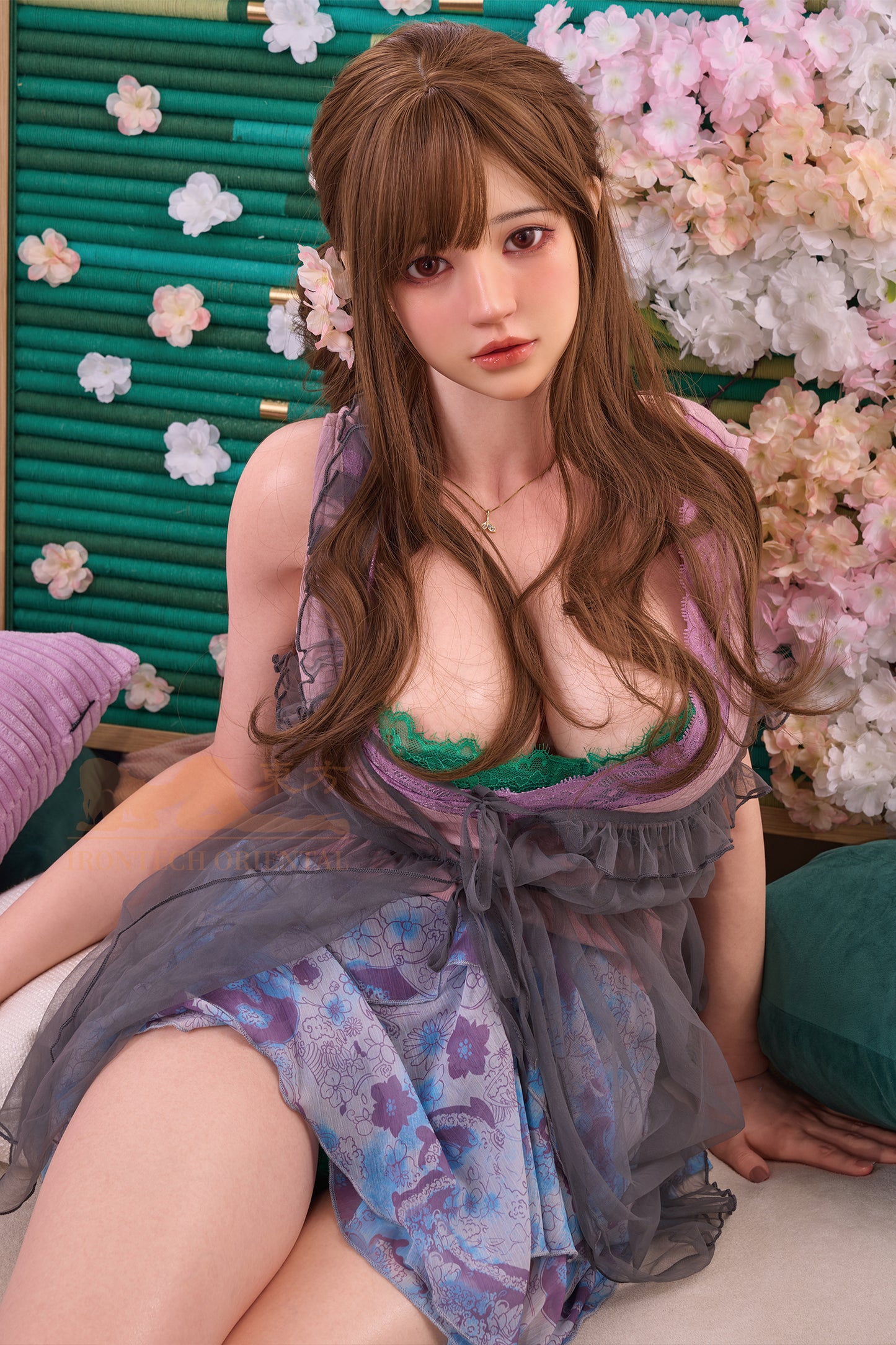 [Oriental Series] Irontech Doll 161cm Silicone Lifelike Love Doll – T4 Head, Silk Glow Skin, Sensual Floral Elegance