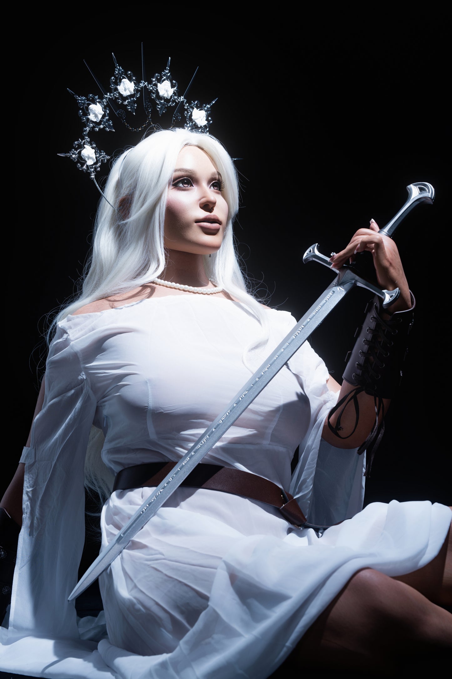 IDO Doll 165cm Silver-Haired Sword Goddess Full Silicone Love Doll