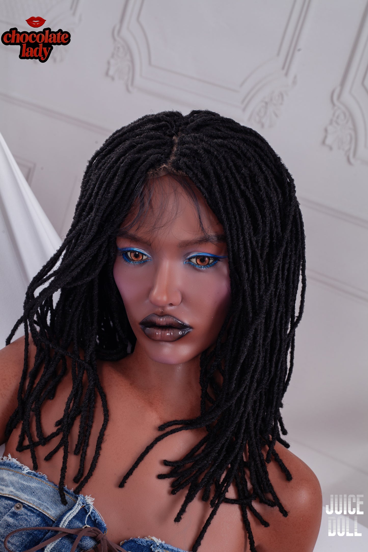 ChocolateLady Doll | Realistic 150cm (4.92ft) Silicone Sex Doll | A Cup | Roxy | Black Skin