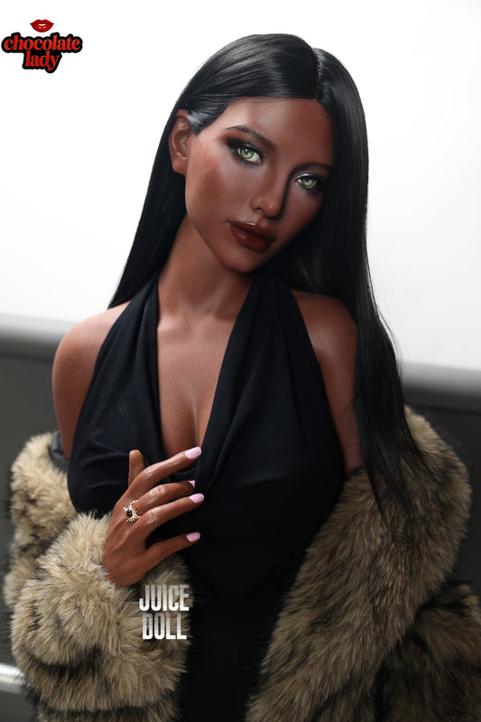 ChocolateLady Doll | Realistic 166cm (5.45ft) Silicone Sex Doll | E Cup | Naomi | Black Skin