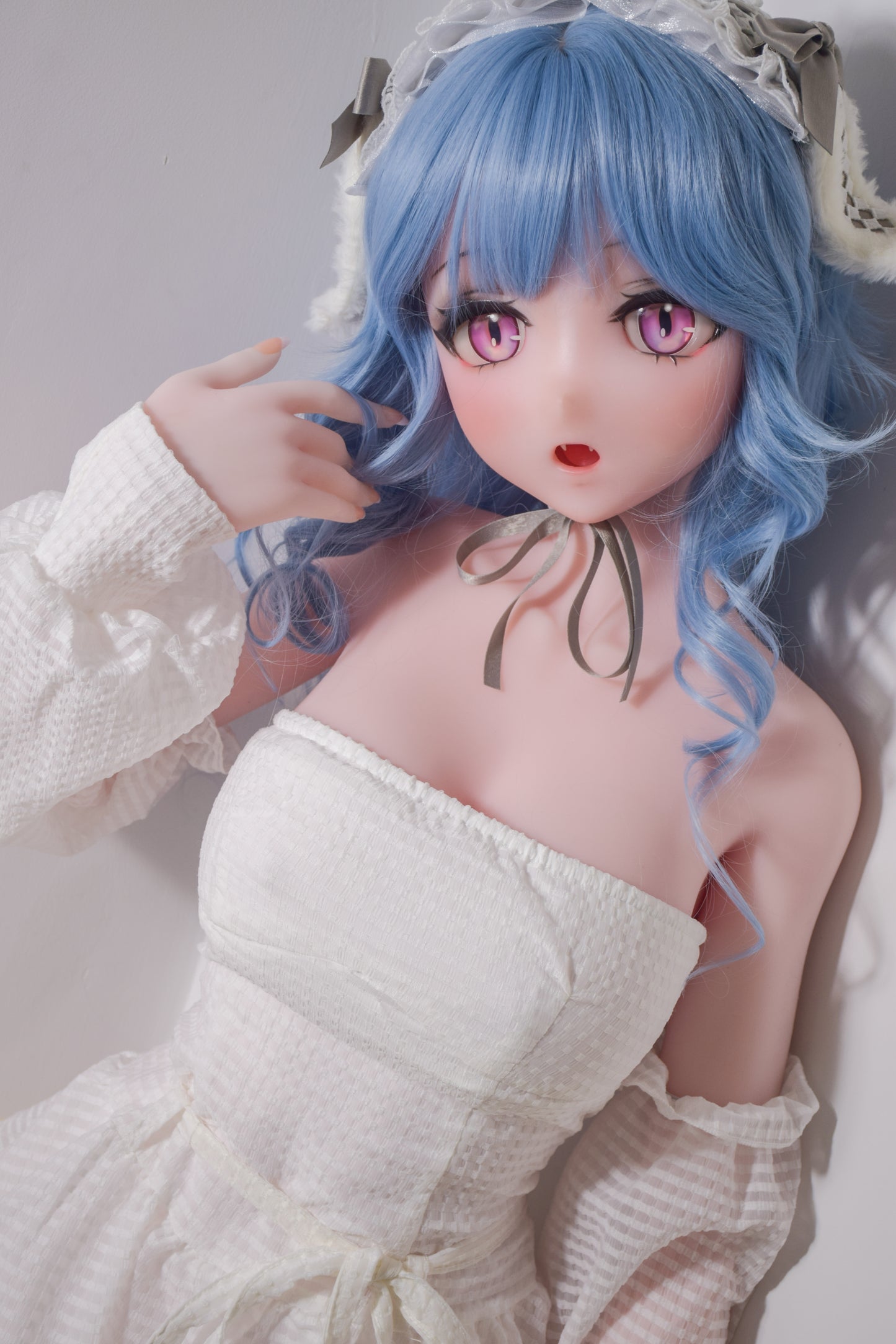 Realistic 1:1 Movable Silicone Doll – Icy Blue Waves & Parisian Lolita Style