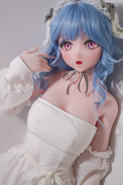 Realistic 1:1 Movable Silicone Doll – Icy Blue Waves & Parisian Lolita Style