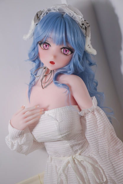 Realistic 1:1 Movable Silicone Doll – Icy Blue Waves & Parisian Lolita Style