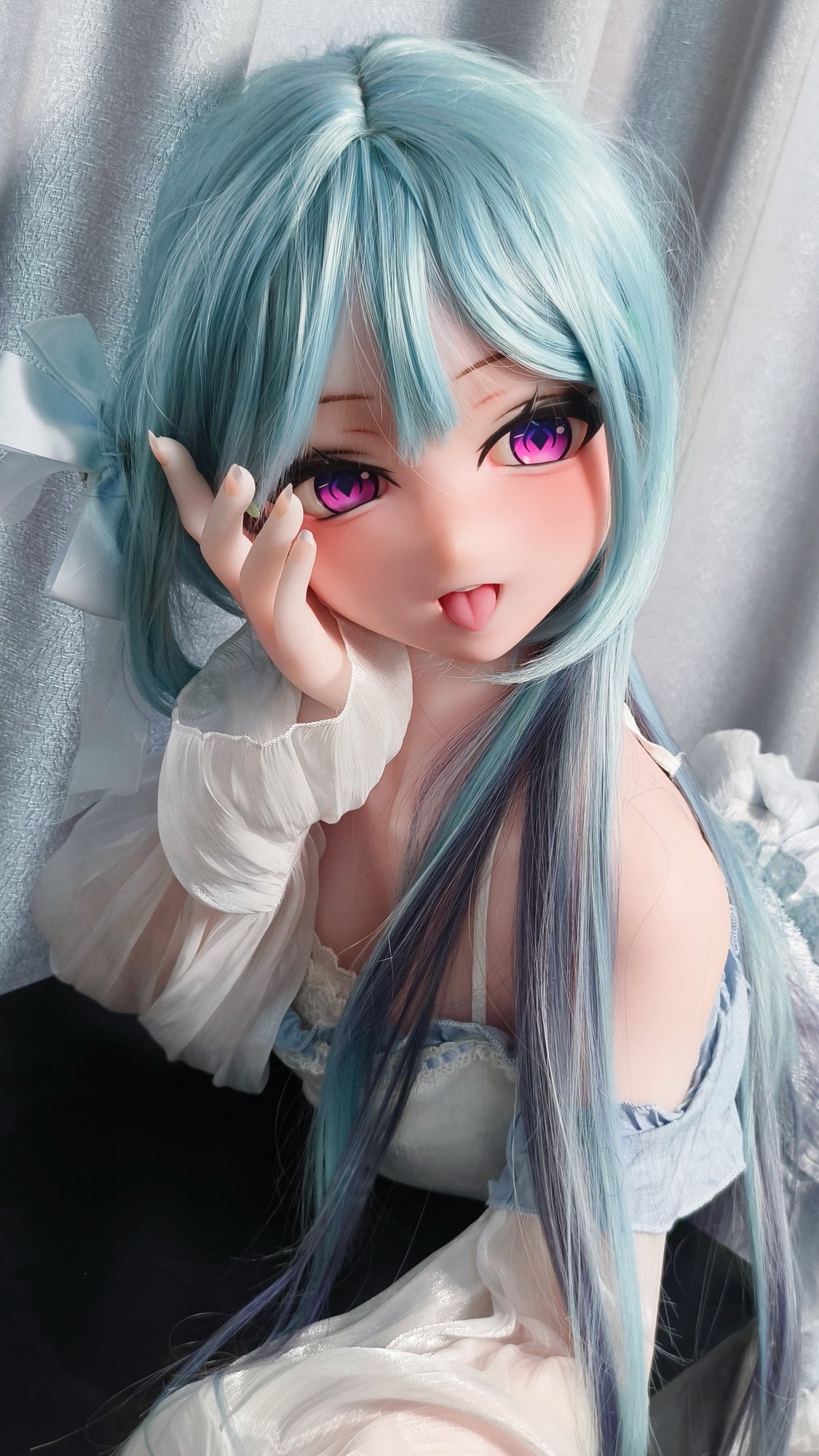Elsababe Doll Asakura Marie 148cm Full Silicone Anime-Style Blue Hair Doll